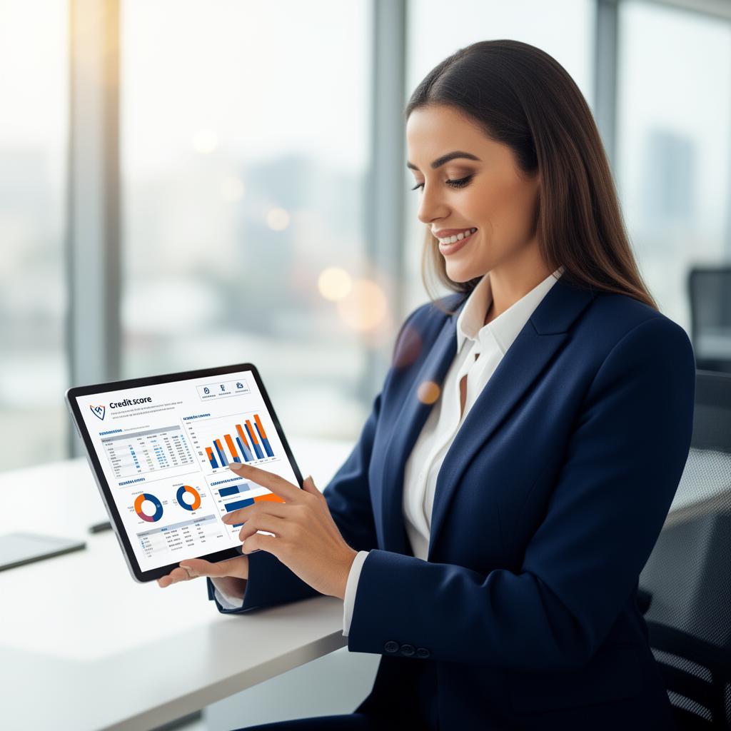 Especialista financeira analisando score de crédito